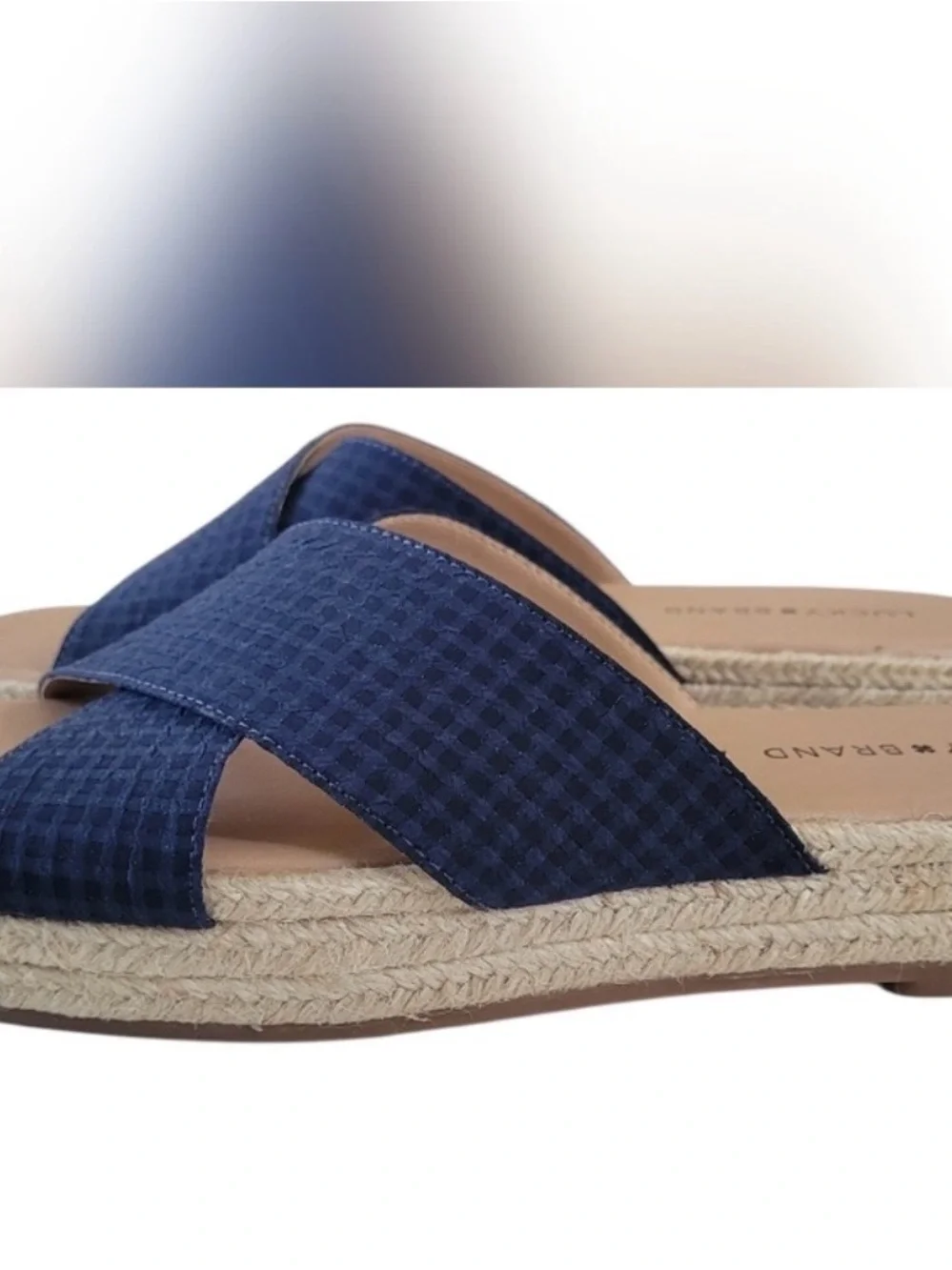 Summer Blowout Sale 3 pairs espadrille wedges. Blue, Cream, Black. 9.5 like NEW!